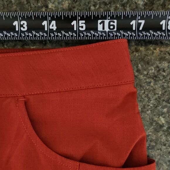 ZYIA Active Women XL Rust Red Orange Cargo Shorts Polyester Spandex Pockets - Picture 6 of 8